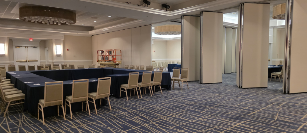 Double-panel partition.Renovation partitions. movable partitions
